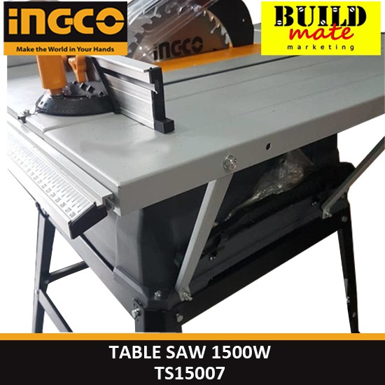 BUILDMATE Ingco 1500W Table Saw Woodworking Saw Wood Cutter Machine ...