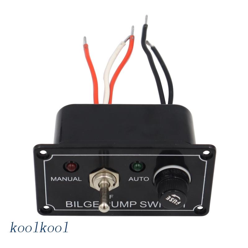 Koolool Marine Boat Bilge Pump Switch with LED Light Indicator 3 Way