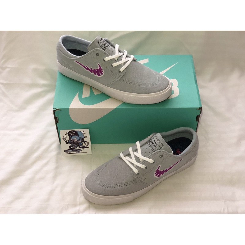 Nike SB Janoski Light Armory Grey Vivid Purple Suede RM Size 8US