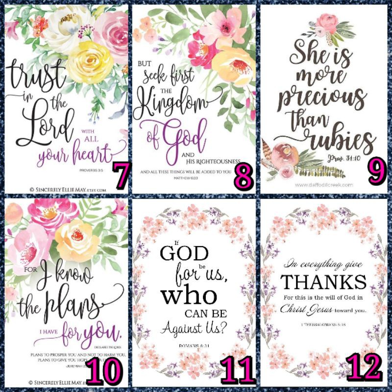 Bible Verse Batch 11 Laminated | Shopee Philippines