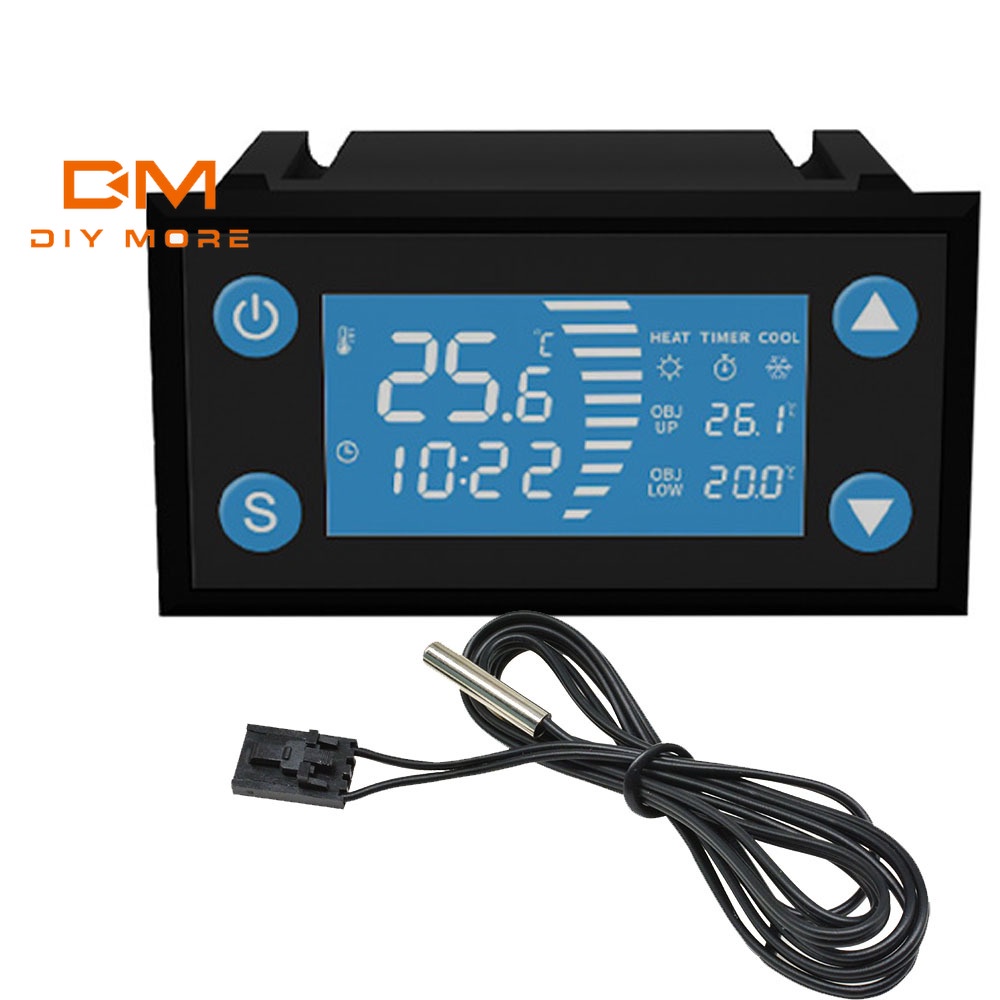 Diymore Incubator Greenhouse Aquarium Temperature Controller Thermostat Ntc Sensor Ac V