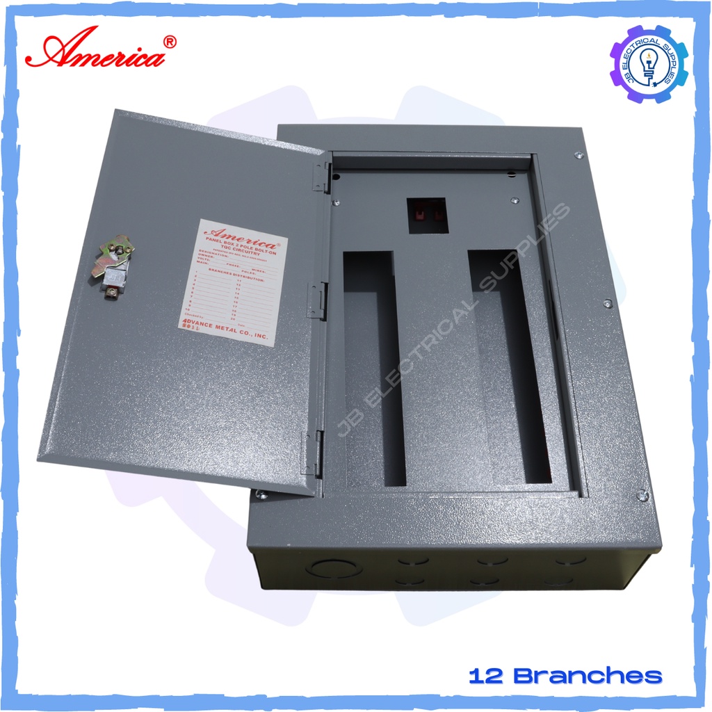 America Panel Board 2 Pole Bolt On TQC 12 Branches | Shopee Philippines