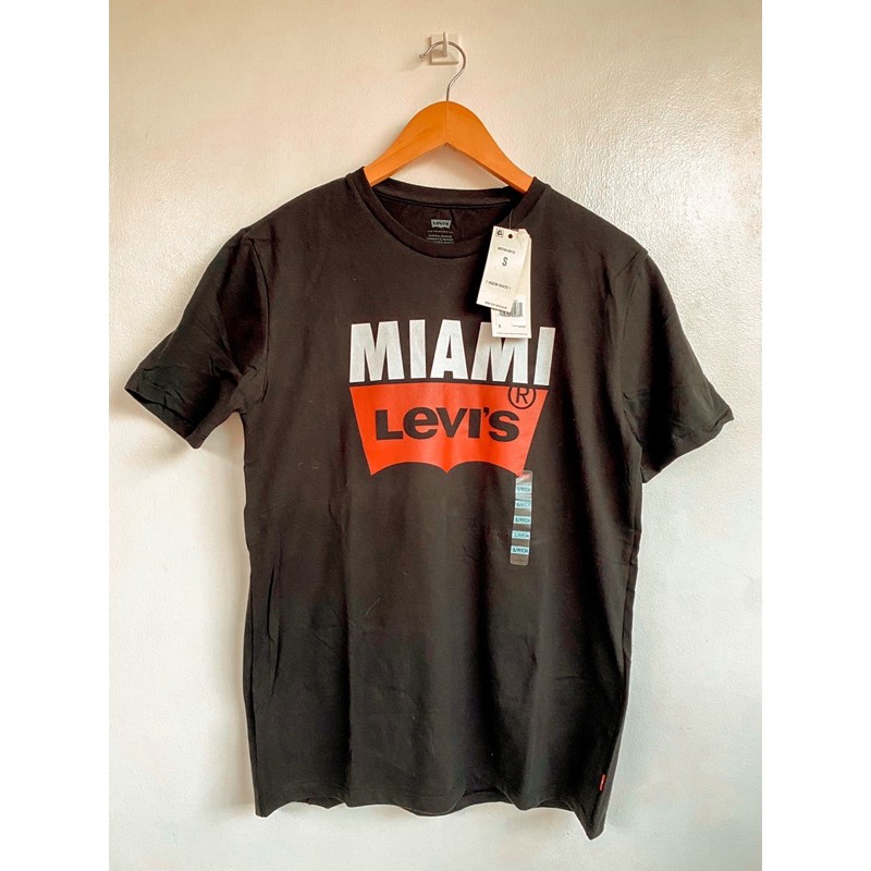 Men's Levi's Cotton Miami Logo T-shirt in Black Color | Shopee Philippines