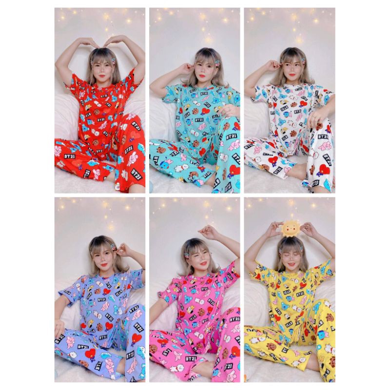 BT21 BTS PRINTS PAJAMA TERNO FOR ADULT Shopee Philippines