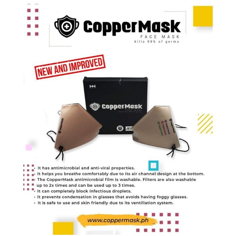 Original Authentic Coppermask Mask V2.0 - Brand New - Washable | Shopee ...