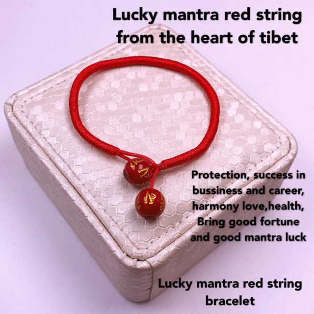 Lucky red string best sale bracelet mantra