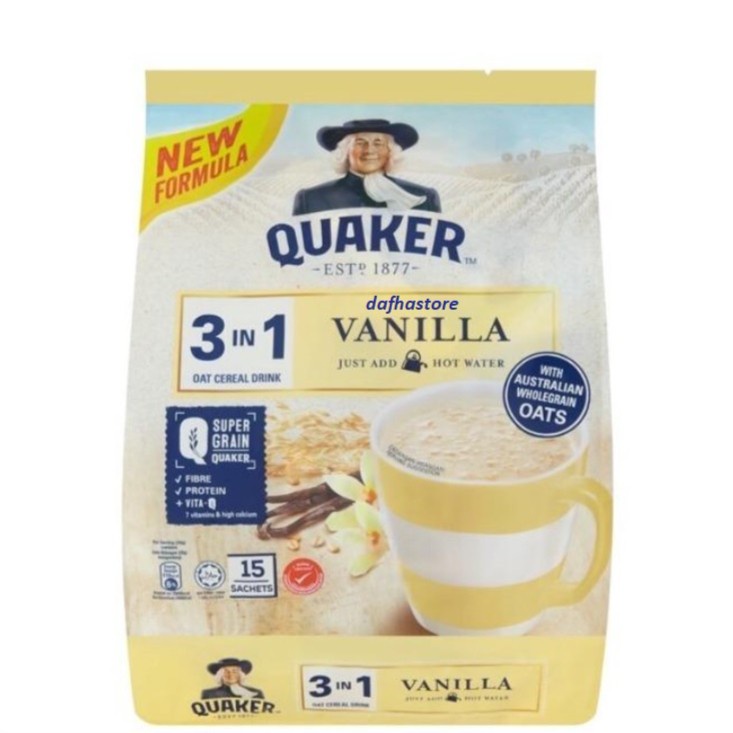 Quaker 3 in 1 Vanilla oatmeal oat cereal drink Shopee Philippines