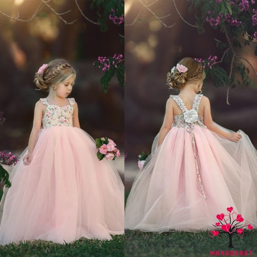 Pageant Flower Girl Long Dress Kids Party Wedding Shopee Philippines