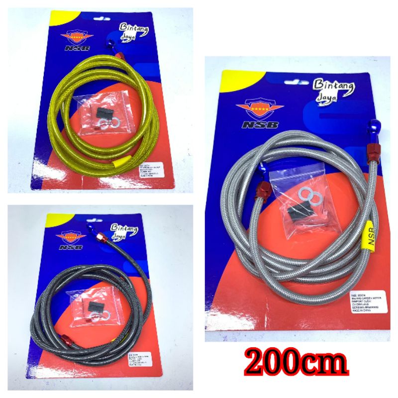 NSB REAR BRAKE HOSE SWITS CARBON MODEL 200CM PCX NMAX ADV XMAX | Shopee ...