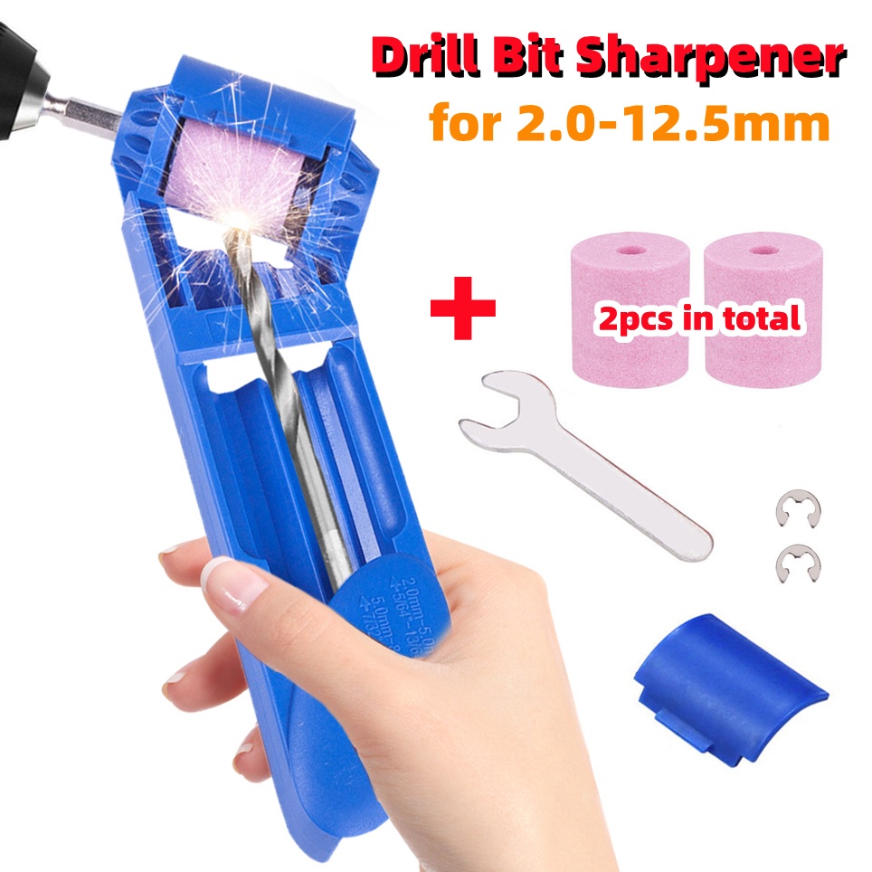 2-12.5mm Drill Bit Sharpener Corundum Grinding Wheel Portable Powered ...