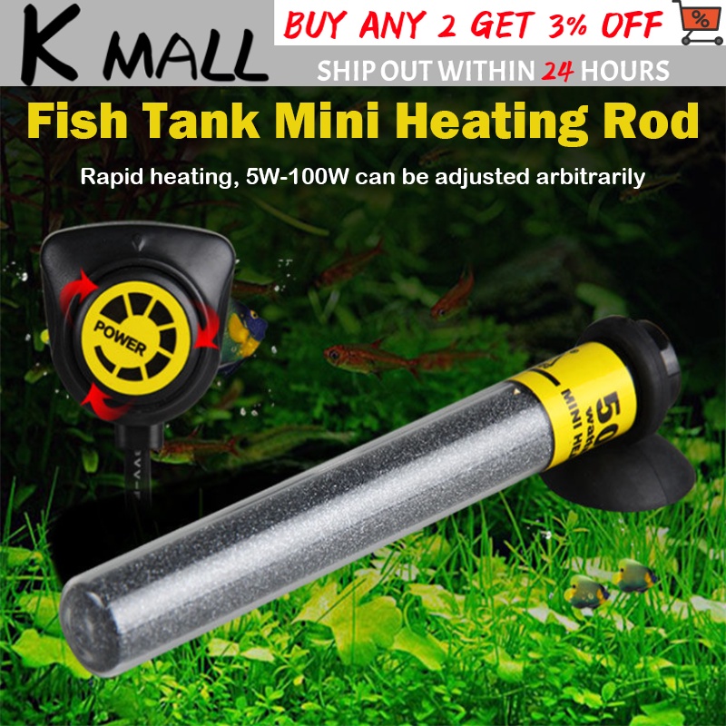 Image showcasing 5W-100W Adjustable Aquarium Heater Fish Tank Heater Temperature ...