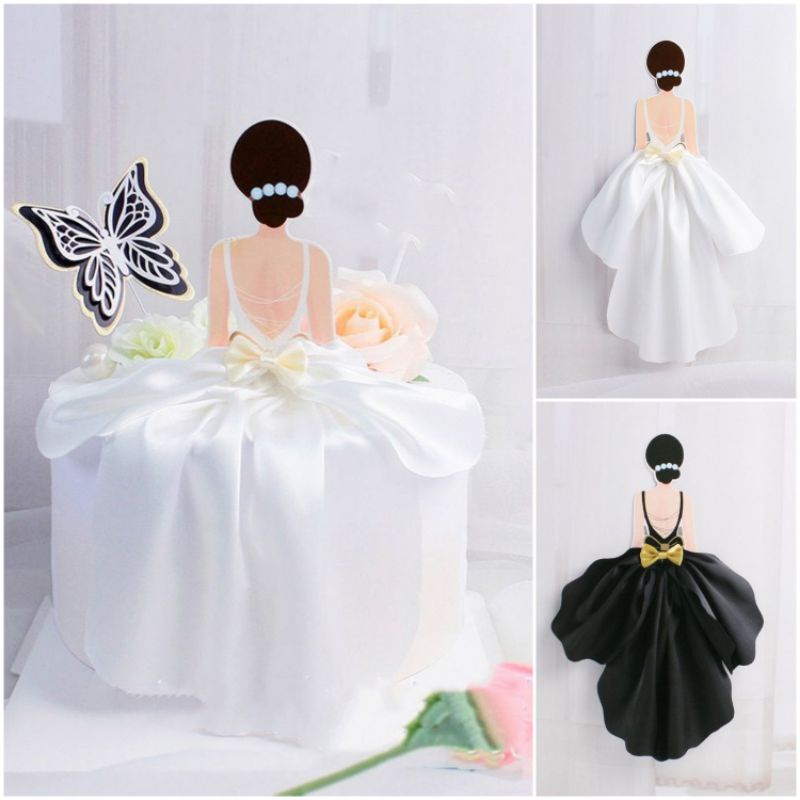 chinese dress ladies Amazon.com: 1Pc Woman Back Silk Gauze Skirt Wedding Cake Topper Bride To Be Cake  Decoration Bridal Theme Cupcake Picks Bachelor party Birthday Party Cake  Supplies Decorations Black : Toys & Games