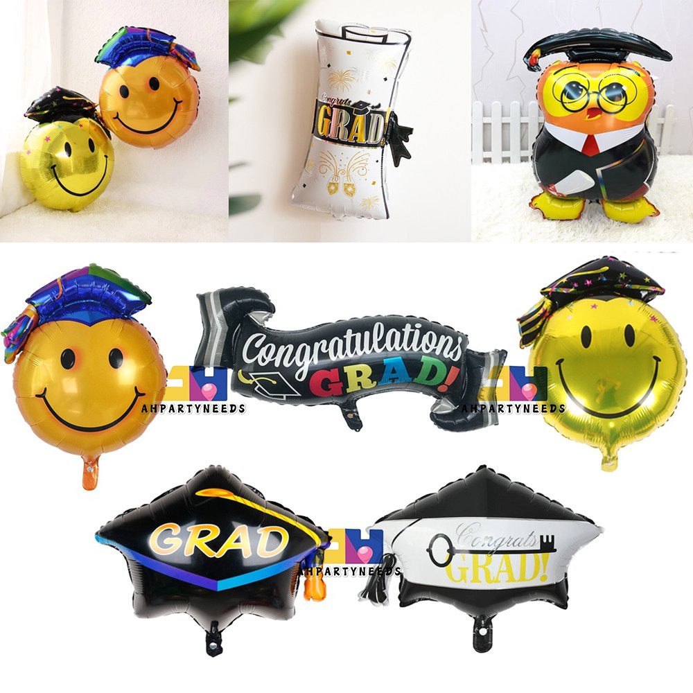 Congrats Grad Mylar Foil Balloon Size 24 Inches Decoration Graduation 