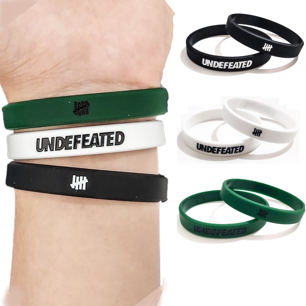 Men's Rubber Bracelet/Wristband - UNDEFEATED - Hype Fashion Accessories ...