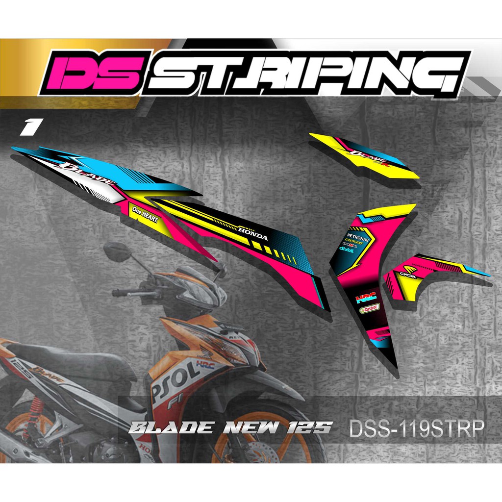 00119 New Racing Striping Blade Sticker | Shopee Philippines