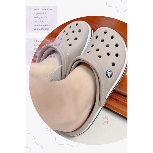 CROCS CROCBAND Khaki Croslite Clog Black Lining