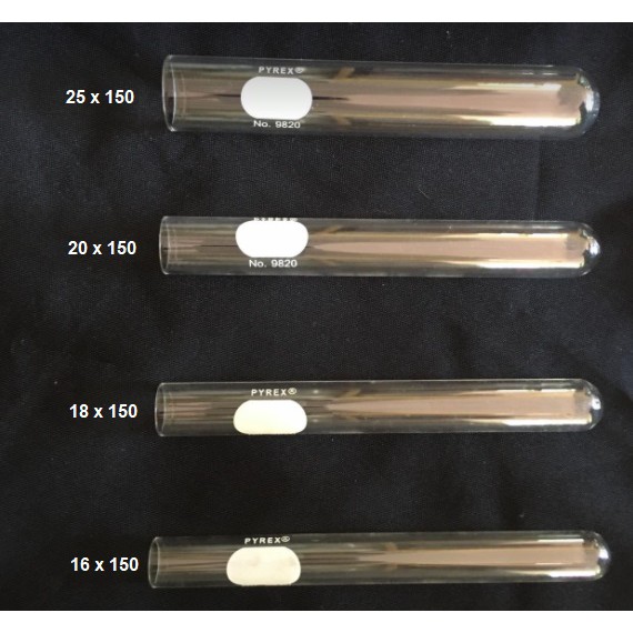 Pyrex Test Tube Sizes