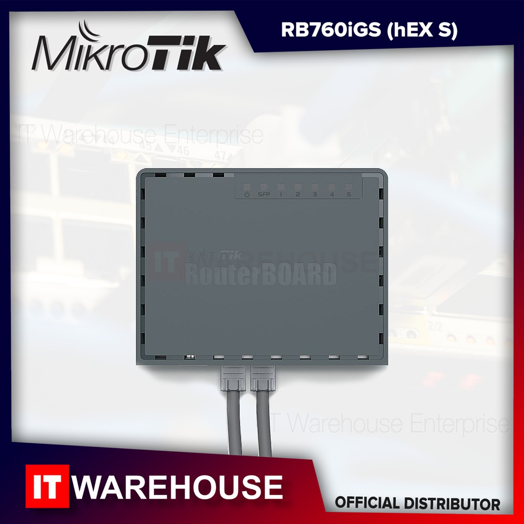 MikroTik hEX S RB760IGS 5 Port Gigabit Router with SFP Port and PoE Out ...