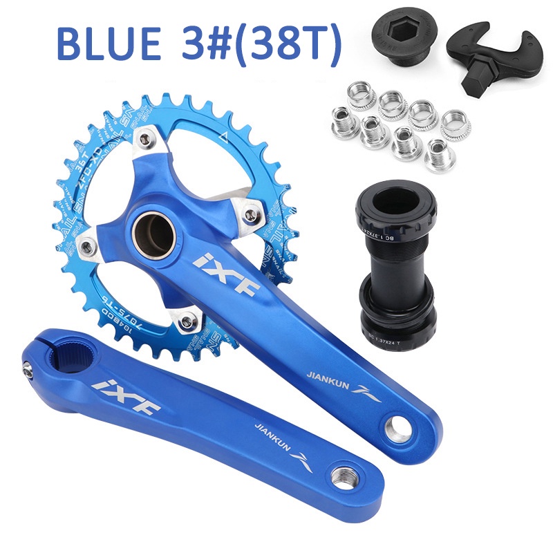 IXF Bicycle Crank Set 3 in1 104 BCD 32-38t CNC Untralight Crank Arm MTB ...