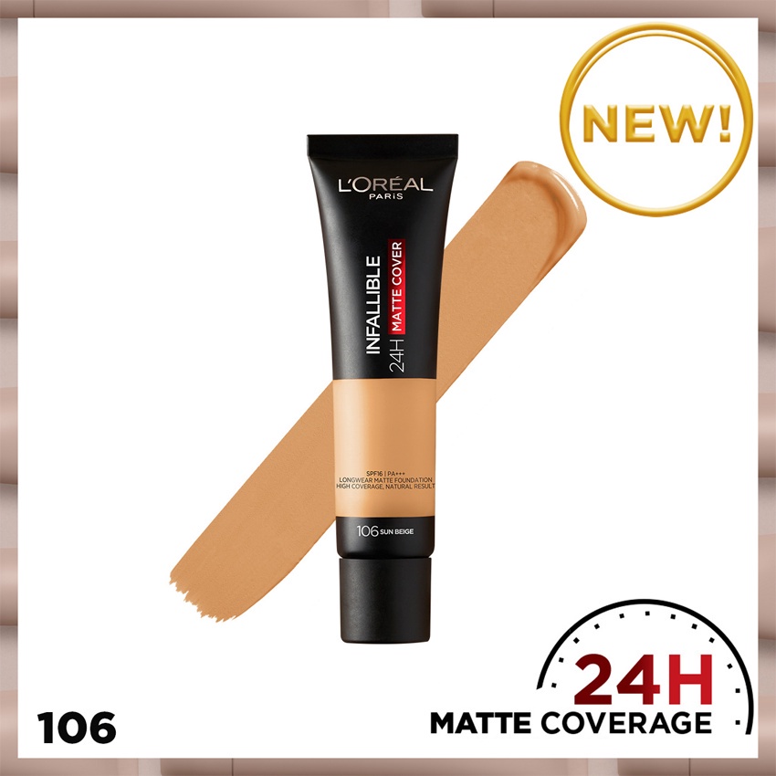 106 Sun Beige Infallible Pro-Matte Liquid Longwear Foundation – MSKGCN