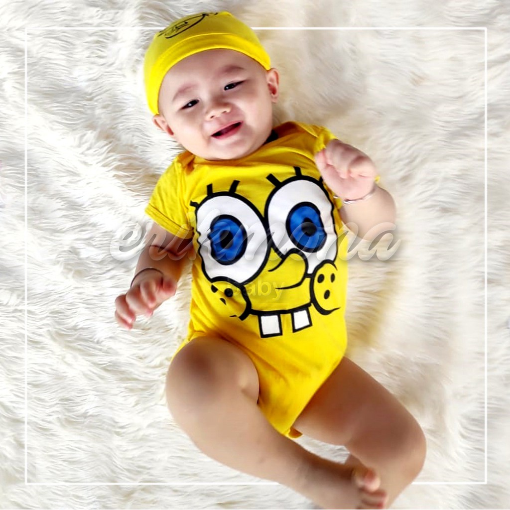 Ermon Baby Baby Boy Clothes Cute Spongebob Character Baby Jumper