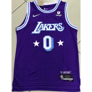 Lakers #0 Russell Westbrook 21-22' City Edition Purple Jersey