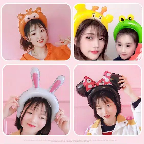Toy FOIL Balloon Headband Animal Character Headband 1 Frog PANDA FOIL ...