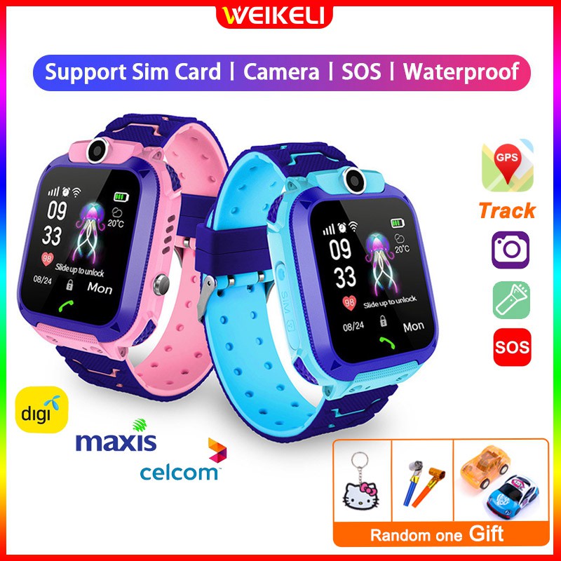 Kids Smart Watch GPS/LBS Tracker Touch Screen with SOS Anti-Lost Children  and Phone Call Support SIM