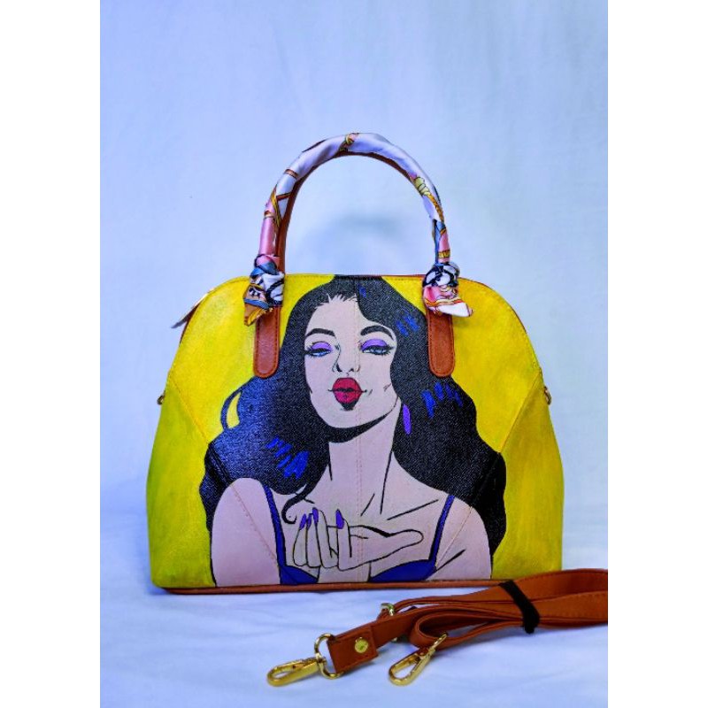 hand painted bag (pop art).