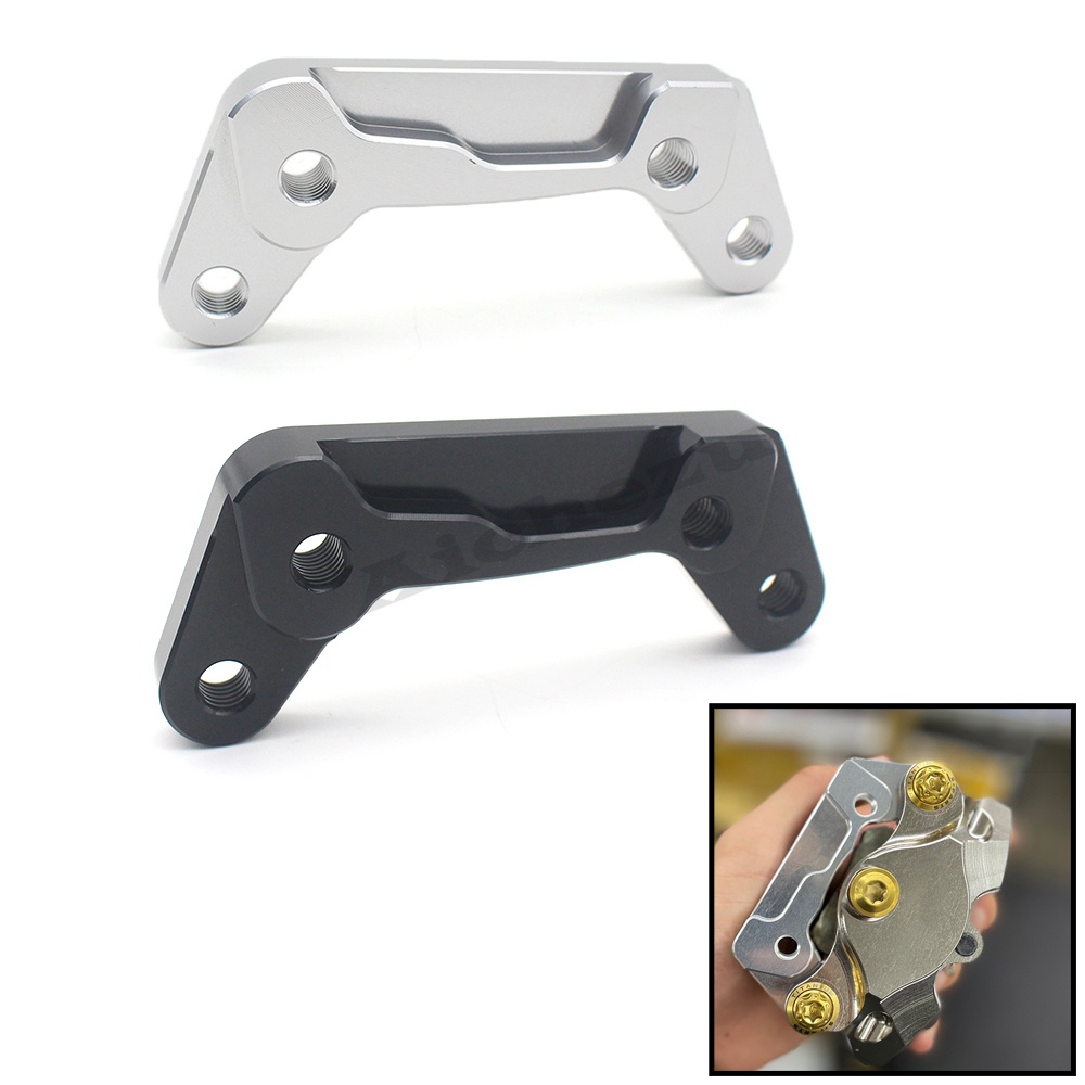 Motorcycle Silver / Black Rear Brake Caliper Adapter Code Deck for