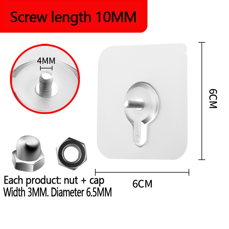 2PCS Self Adhesive Hanging Hook Nail Sticker Hanging Nails NonTrace