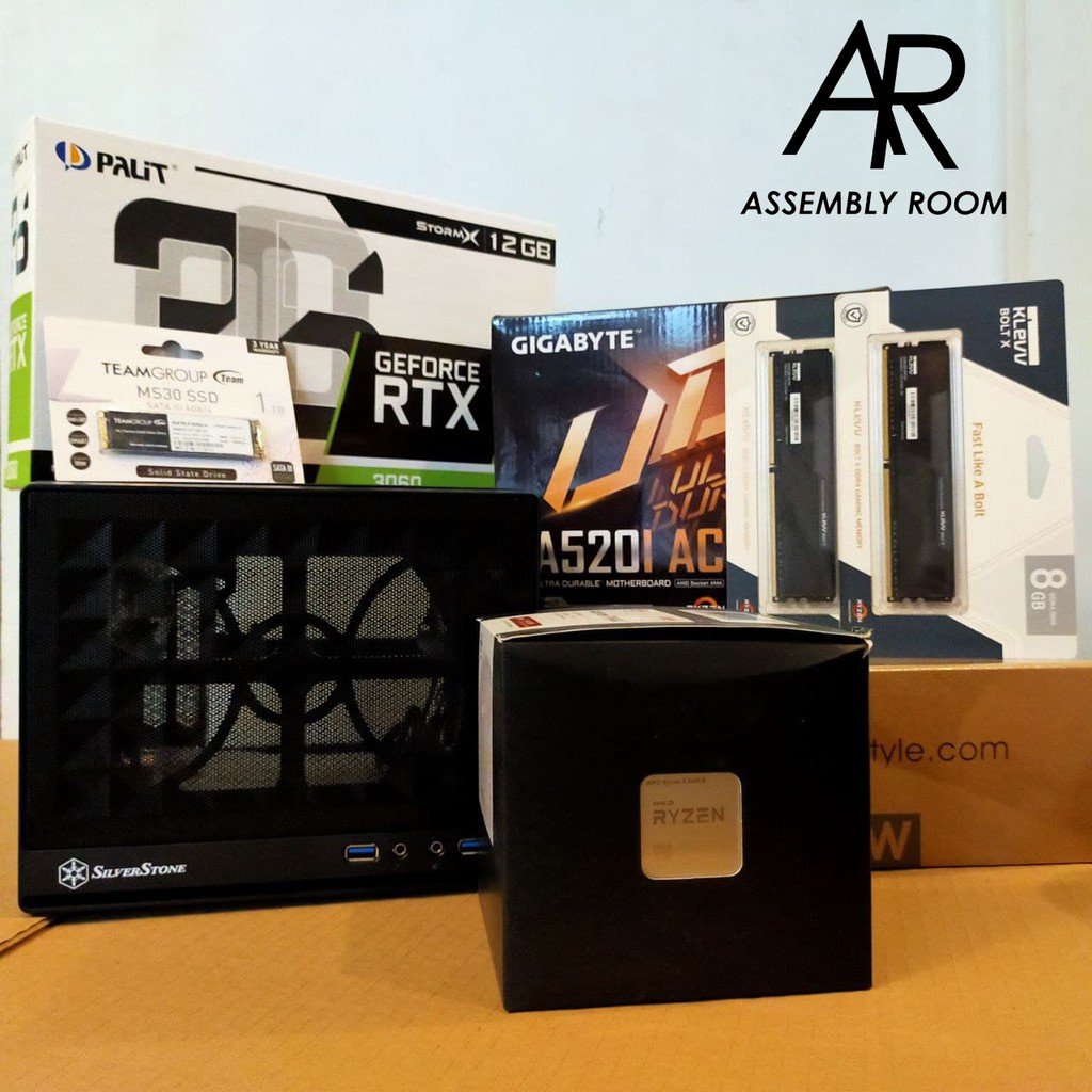 PC Gaming System Desktop RTX 3060 ITX Build AMD Ryzen 5 3600, GAA520I