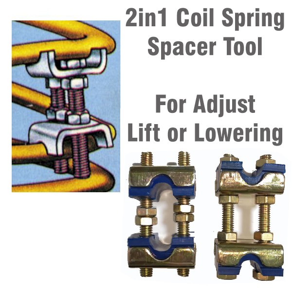 2pcs 2 way 2in1 Universal Coil Spring Adjuster Spacer Tool Lowering and ...
