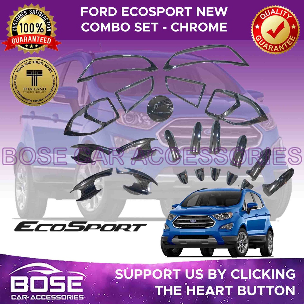 Ford Ecosport Garnish Cover Set Black Chrome 2019 2023 / Ford