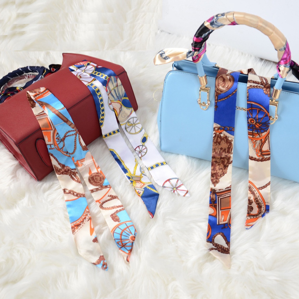 Bag Scarf Twilly Silk Scarf Bag Handle Decoration Fashion Accessories