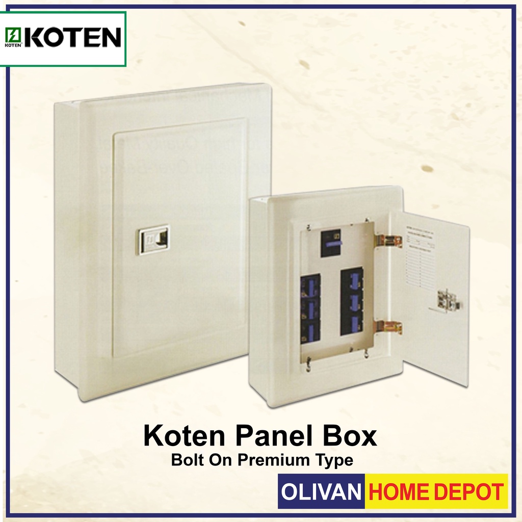 KOTEN Panel Board / Box Bolt On 4, 6, 8, 10, 12 Branches | Shopee ...