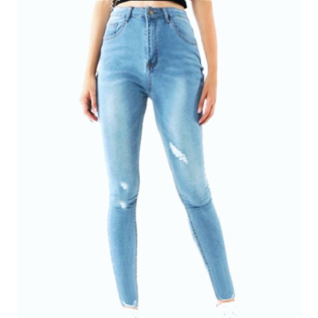 Super High rise High waist denim pants