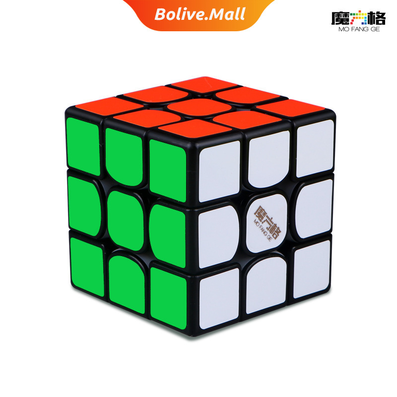 Rubik 3x3 Qiyi Blackbase/Whitebase Rubik's Cube Stickerless Premium ...