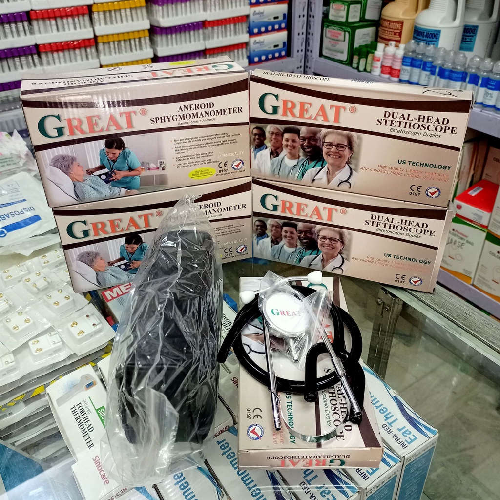 Aneroid Sphygmomanometer and Dual Head Stethoscope ( Set ) Shopee