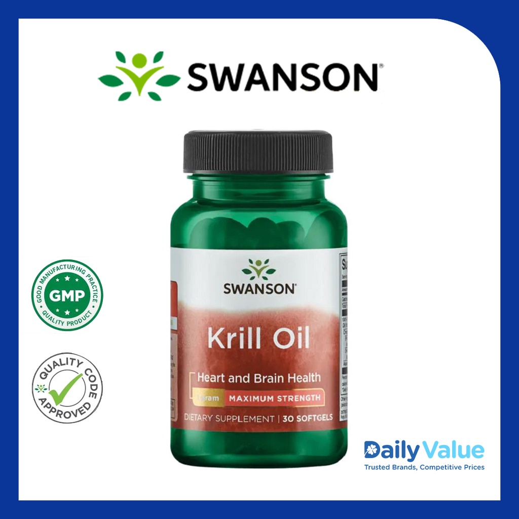 Swanson Krill Oil 1000mg, 30 softgels tpgO Shopee Philippines