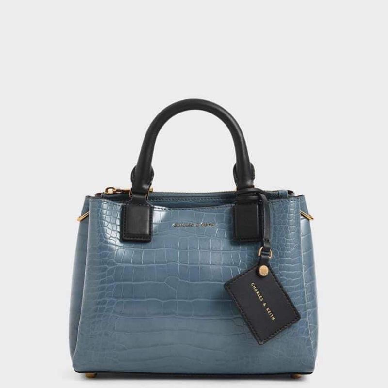 Croc effect structured discount bag charles and keith