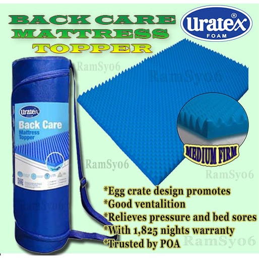 URATEX 100 GENUINE BACK CARE EGG CRATE (BLUE FIRM FOAM) Shopee