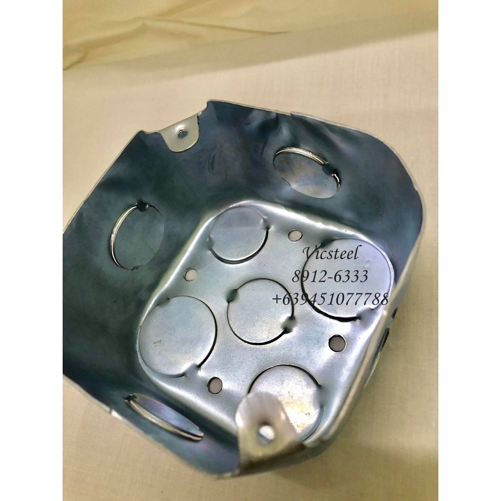 Junction Box with Cover (metal) 4 x 4 deep type #18 | Shopee Philippines