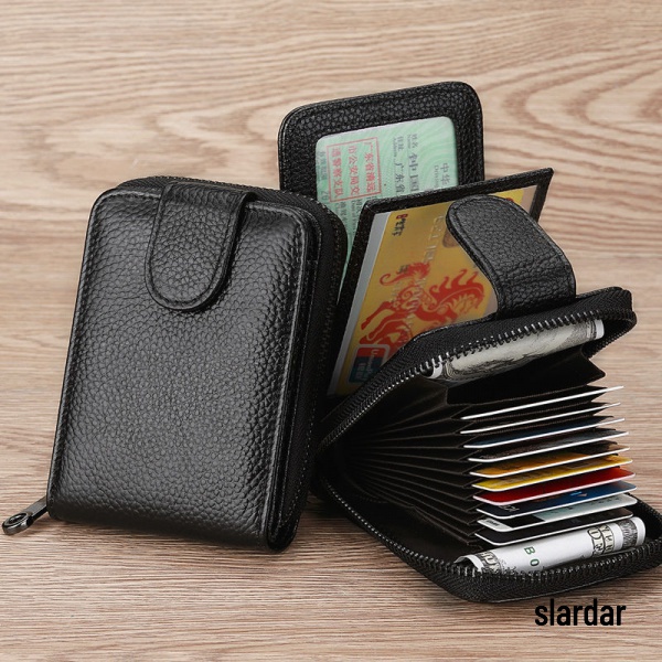 Card Holder Men's Anti-Degaussing Real Soft Leather Driver's License ...