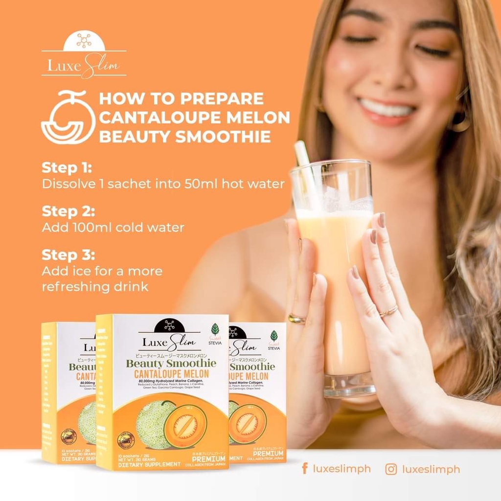 LUXE SLIM CANTALOUPE MELON SLIMMING AND BEAUTY JUICE WITH 80,000mg