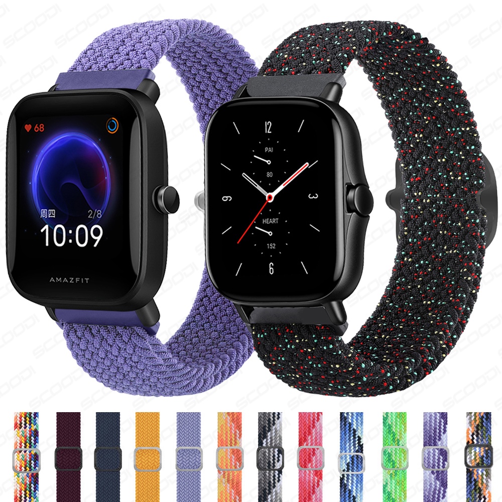 Adjustable Braided Solo Loop Band For Xiaomi Huami Amazfit Bip Lite bip 3 bip u pro bip s Elastic Watchband For Amazfit GTS 4 3 2 2e 4Mini 2Mini GTR 42mm Strap Shopee Philippines