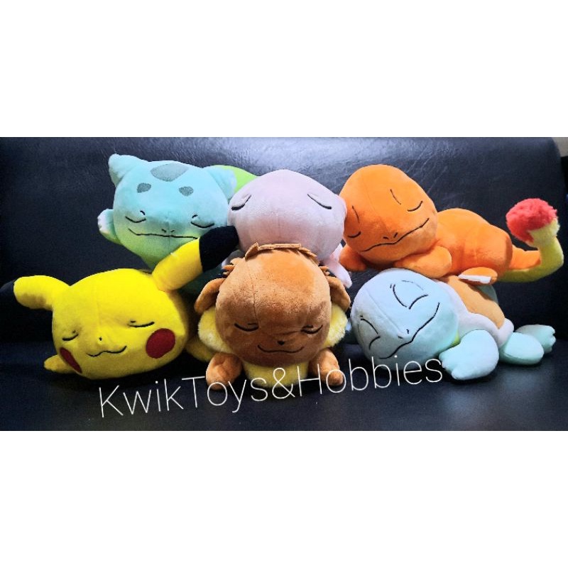 Sleeping Pokemon Plushies