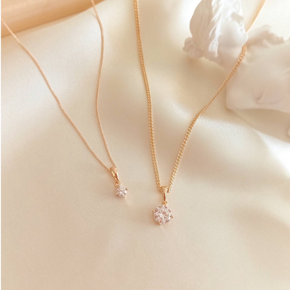 Neutrals.mnl - REMI - Dainty Classic Solitaire Necklace - Non Tarnish ...