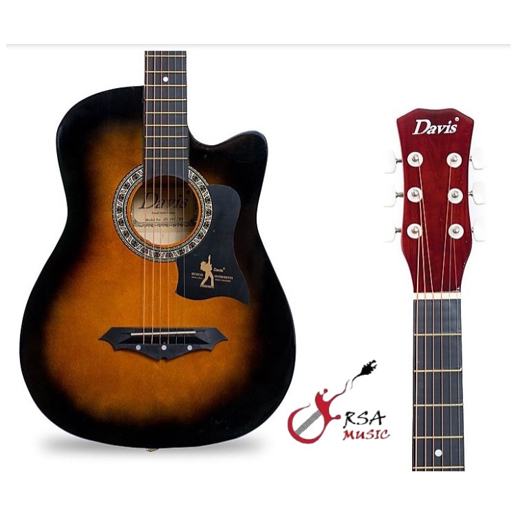 LOWEST PRICE DAVIS ACOUSTIC GUITAR with Pick Up 2 EQ by RSA MUSIC