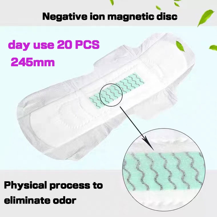 Negative Ion sanitary napkins for women,sanitary napkin with wings